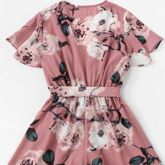 LAST ONE! Pink Floral Romper - Picture 5 of 8